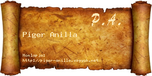 Piger Anilla névjegykártya